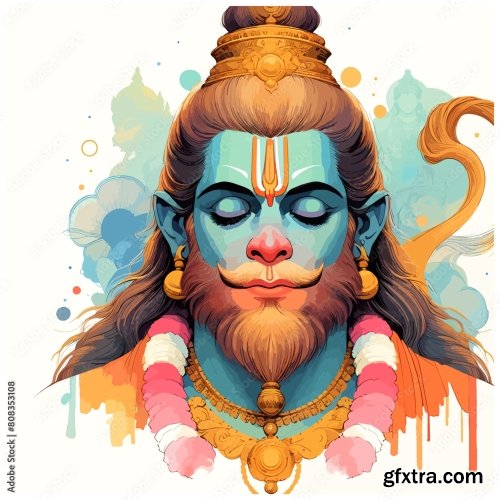 Lord Hanuman Hindu God 6xAI