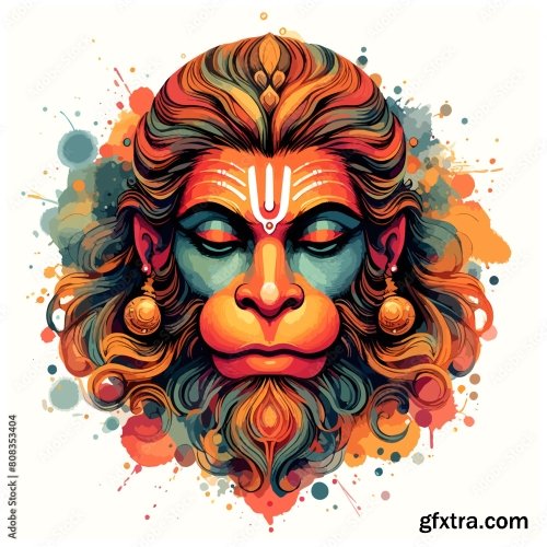 Lord Hanuman Hindu God 6xAI