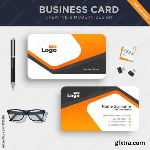 Creative And Clean Double Sided Business Card Template 2 20xAI