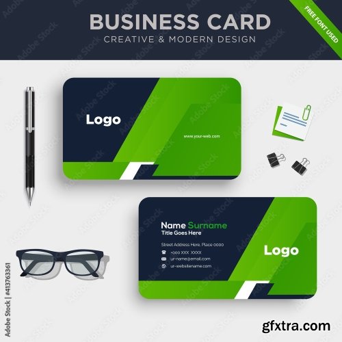 Creative And Clean Double Sided Business Card Template 2 20xAI