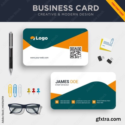 Creative And Clean Double Sided Business Card Template 2 20xAI