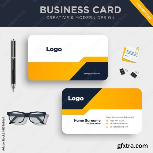 Creative And Clean Double Sided Business Card Template 2 20xAI