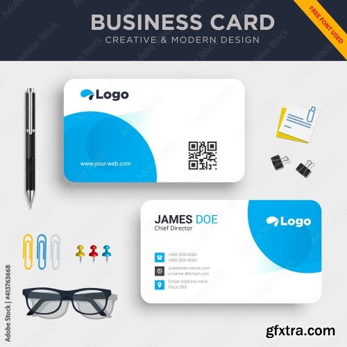 Creative And Clean Double Sided Business Card Template 2 20xAI