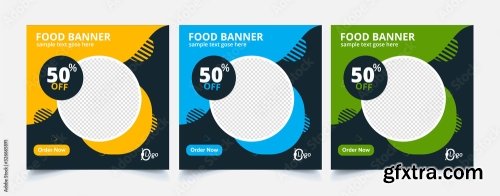 Fast Food Web Template Banner Flyer 16xAI