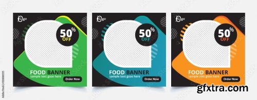 Fast Food Web Template Banner Flyer 16xAI