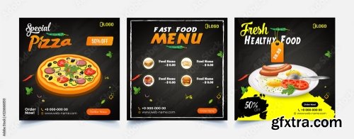 Fast Food Web Template Banner Flyer 16xAI