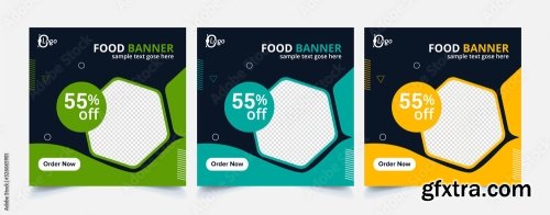 Fast Food Web Template Banner Flyer 16xAI