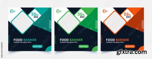 Fast Food Web Template Banner Flyer 16xAI