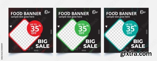 Fast Food Web Template Banner Flyer 16xAI