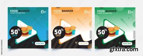 Fast Food Web Template Banner Flyer 16xAI