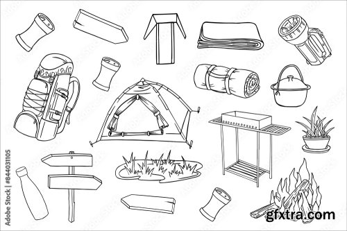 Hand Drawn Travel Illustration 6xAI