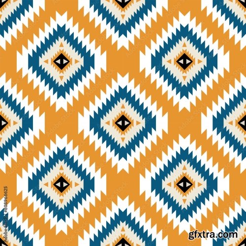 Navajo Tribal Vector Seamless Pattern 6xAI