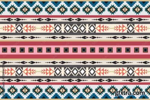 Navajo Tribal Vector Seamless Pattern 6xAI