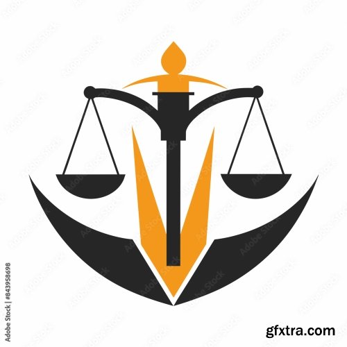 A Minimalist Unique Law Firm Logo 6xSVG