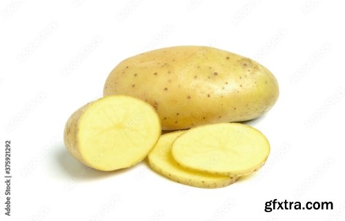 New Potato Isolated On White Background 10xJPEG