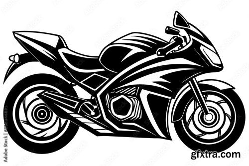 Motorcycle On The Road 6xSVG