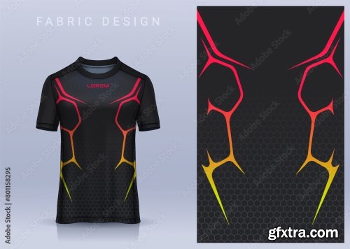 Fabric Textile Design For Sport T-Shirt 6xAI