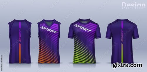 T-Shirt Sport Design Template 6xAI