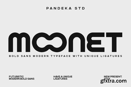 Moonet - Futuristic Modern Font HZW48BY