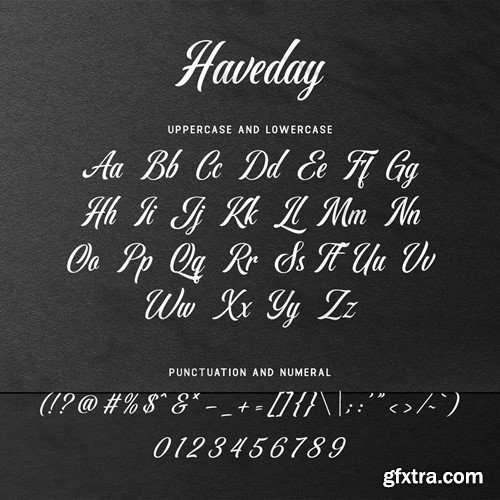 Haveday - Script Font AK7GF3V
