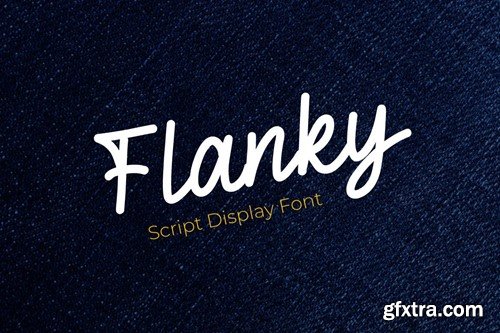 Flanky - Script Display Font PN5U5FG