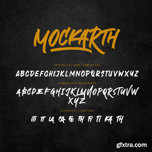 Mockarth - Rough Brush Display Font YVRCMHC