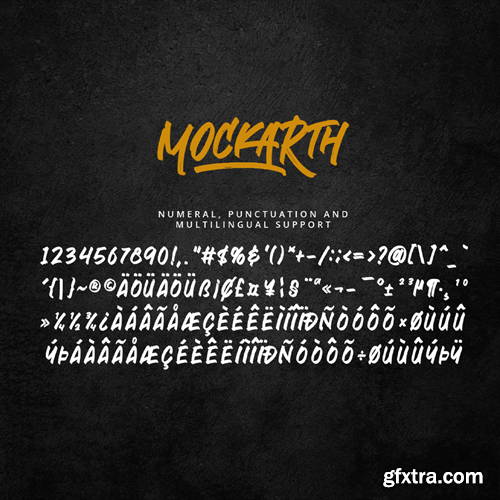 Mockarth - Rough Brush Display Font YVRCMHC