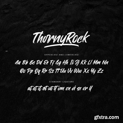 Thorny Rock - Handwritten Brush Font FPK3EFJ