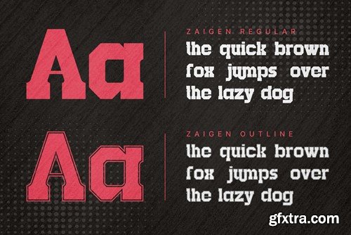 Zaigen Slab Serif Font KNZYYGW