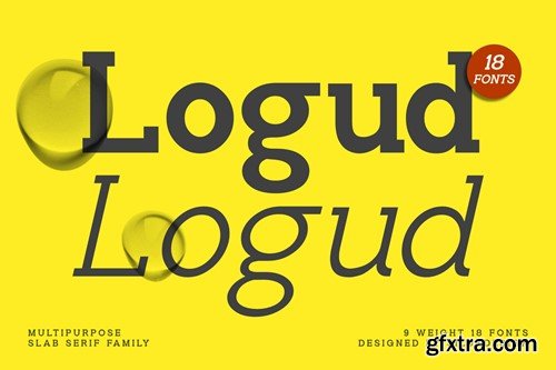 Logud - Slab Serif Family 18 Fonts 9QUMYKY