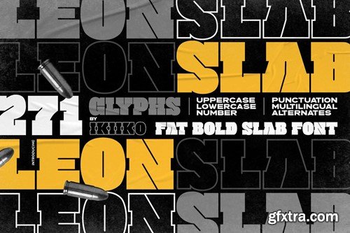 Leon Slab - Fat Bold Slab Font YB535B2
