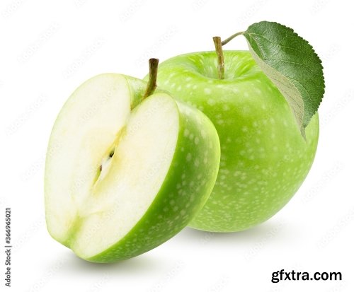 Green Apple Isolated On A White Background 17xJPEG