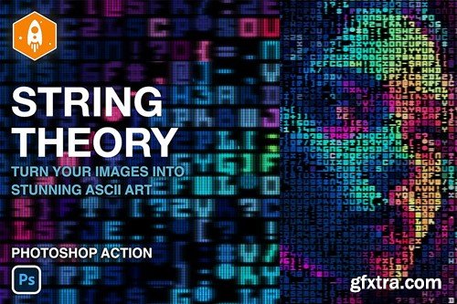 String Theory - Photoshop Ascii Text Art Action GGYXL9X