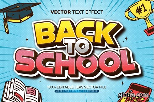 Back To School Editable Text Effect CSD77DZ