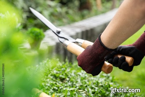 A Young Man Is Gardening Preparing Grass Carpet 4xJPEG