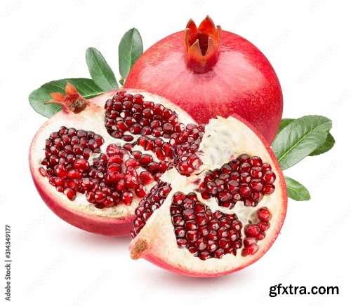 Pomegranate Isolated On A White Background 6 18xJPEG