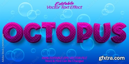 Vector Text Effect Editable Alphabet 34 25xAI