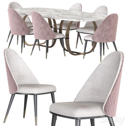 Capital Collection Convivio Table and Diva Chair Dining Set