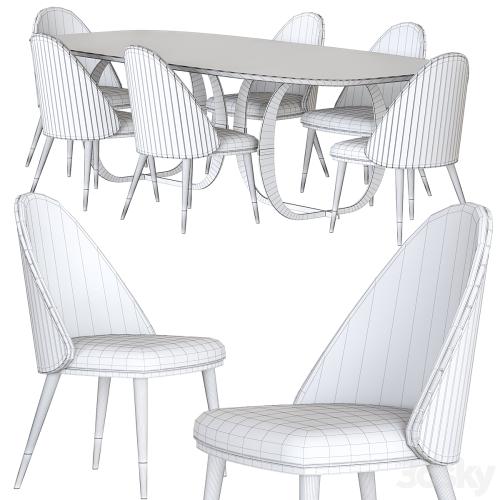 Capital Collection Convivio Table and Diva Chair Dining Set