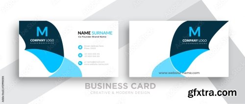 Creative And Clean Double Sided Business Card Template 10xAI