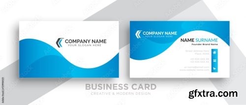 Creative And Clean Double Sided Business Card Template 10xAI