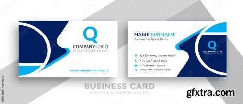 Creative And Clean Double Sided Business Card Template 10xAI