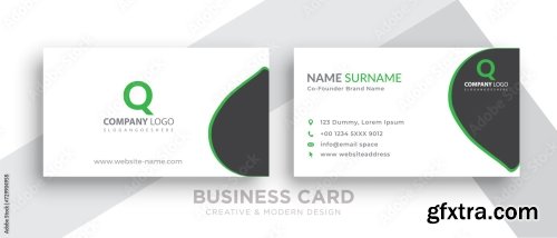 Creative And Clean Double Sided Business Card Template 10xAI