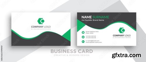 Creative And Clean Double Sided Business Card Template 10xAI