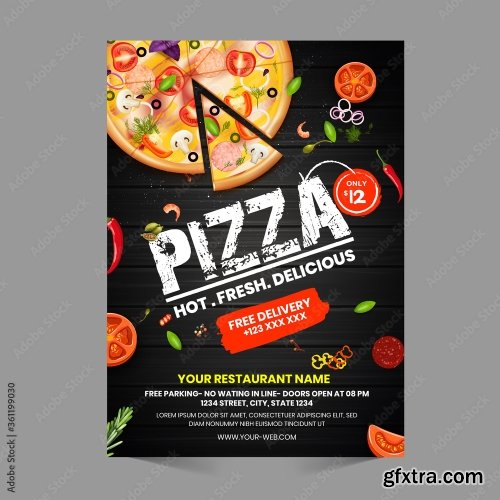 Fast Food Flyer Design Template 2 17xAI