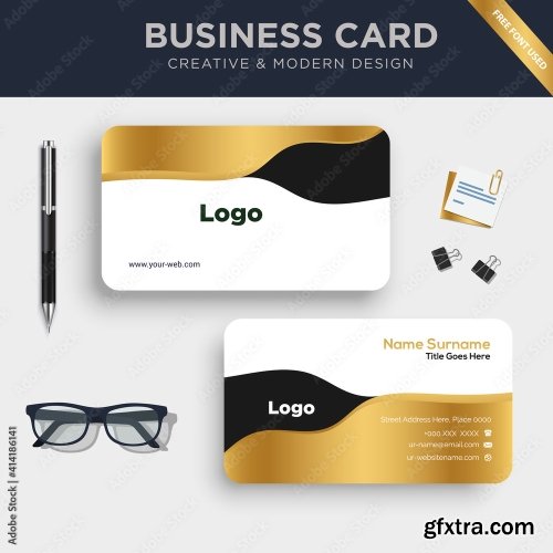 Creative And Clean Double Sided Business Card Template 3 20xAI