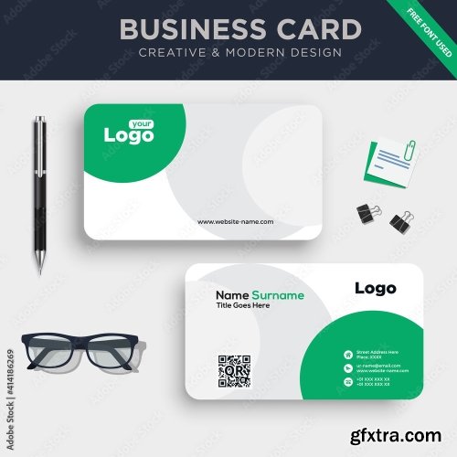 Creative And Clean Double Sided Business Card Template 3 20xAI