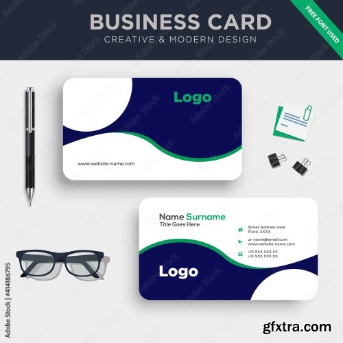 Creative And Clean Double Sided Business Card Template 3 20xAI