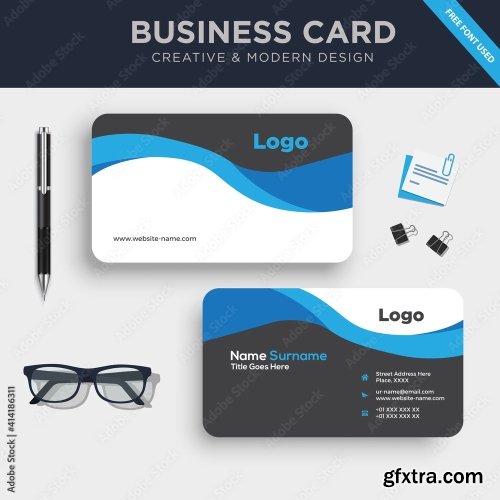 Creative And Clean Double Sided Business Card Template 3 20xAI