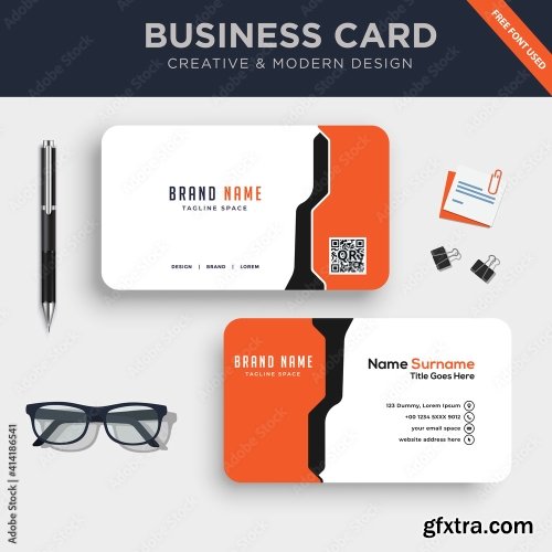 Creative And Clean Double Sided Business Card Template 3 20xAI